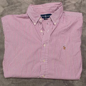 Polo Ralph Lauren Purple Striped Dress Shirt